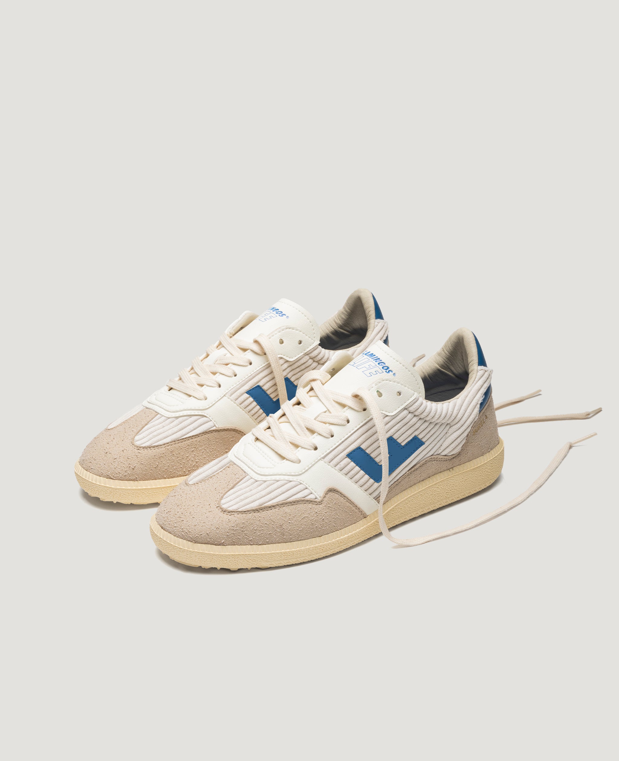 Flamingos Life Burela Slim Corduroy Blu baskets velours bleu