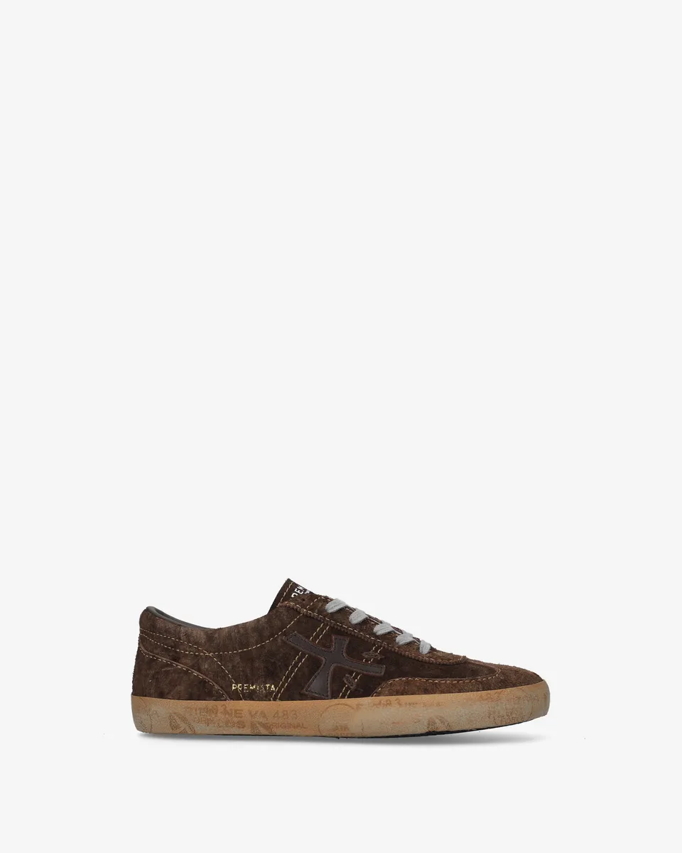 Premiata David 8601 sneakers homme marron foncé cuir