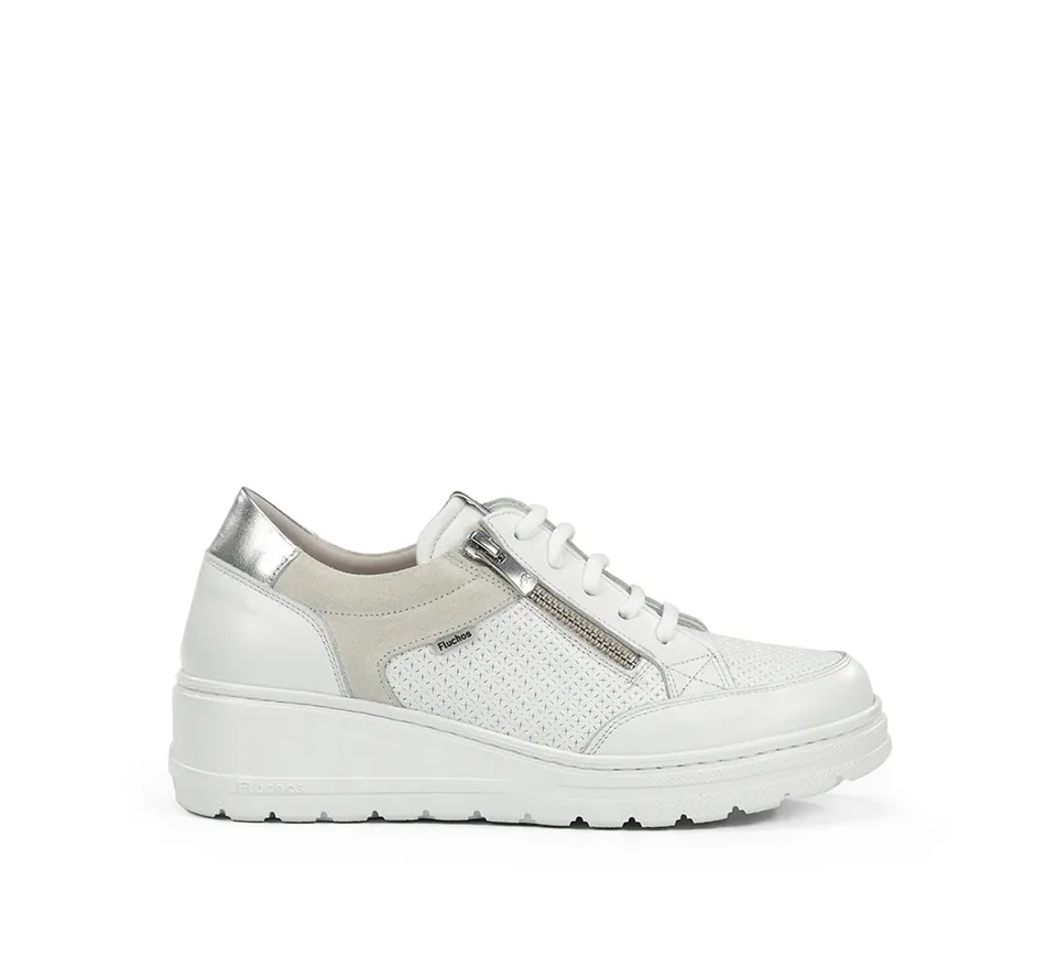 Fluchos Aqua F2173 baskets compensées femme blanc