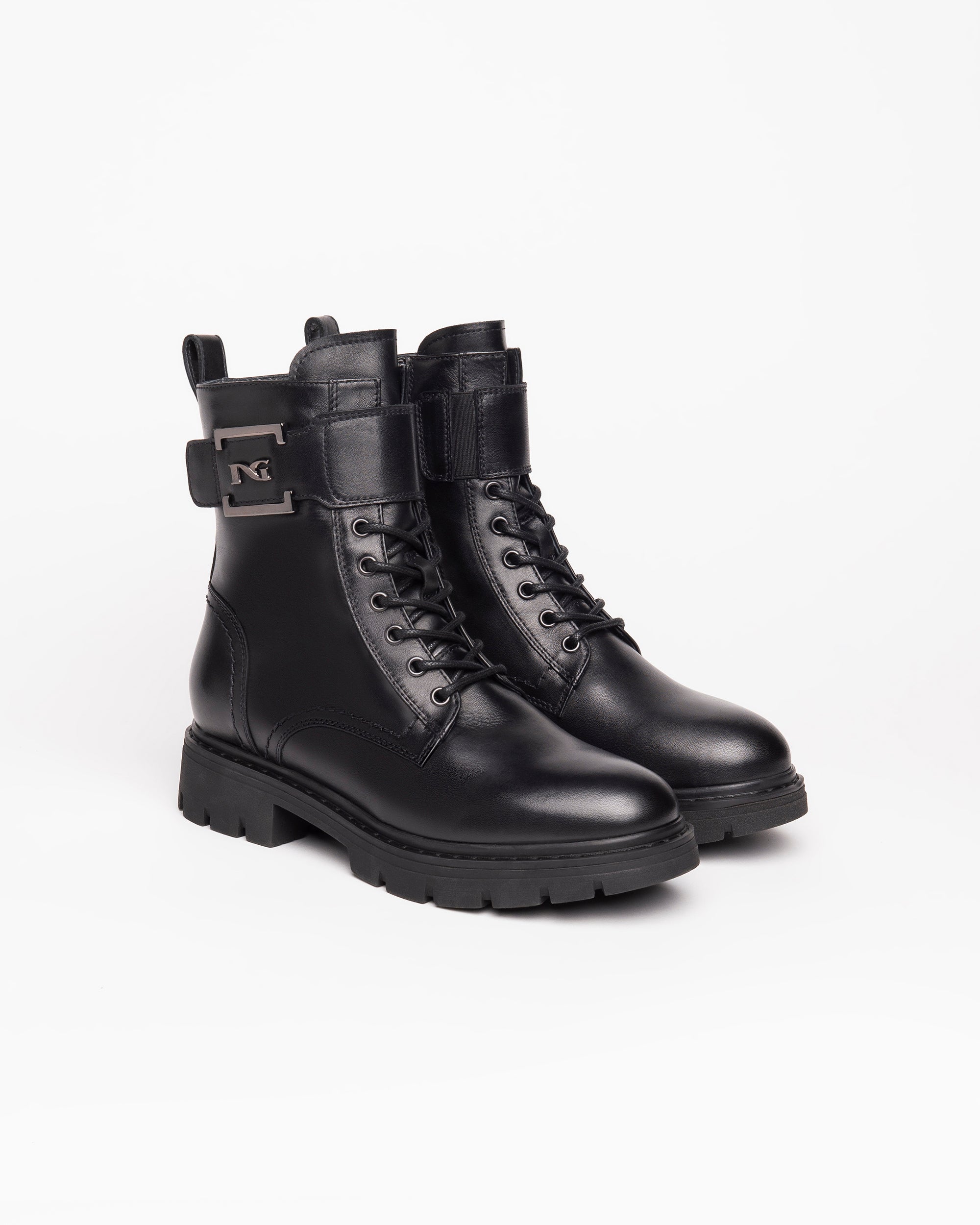 Nero Giardini Combat Boots rangers cuir femme