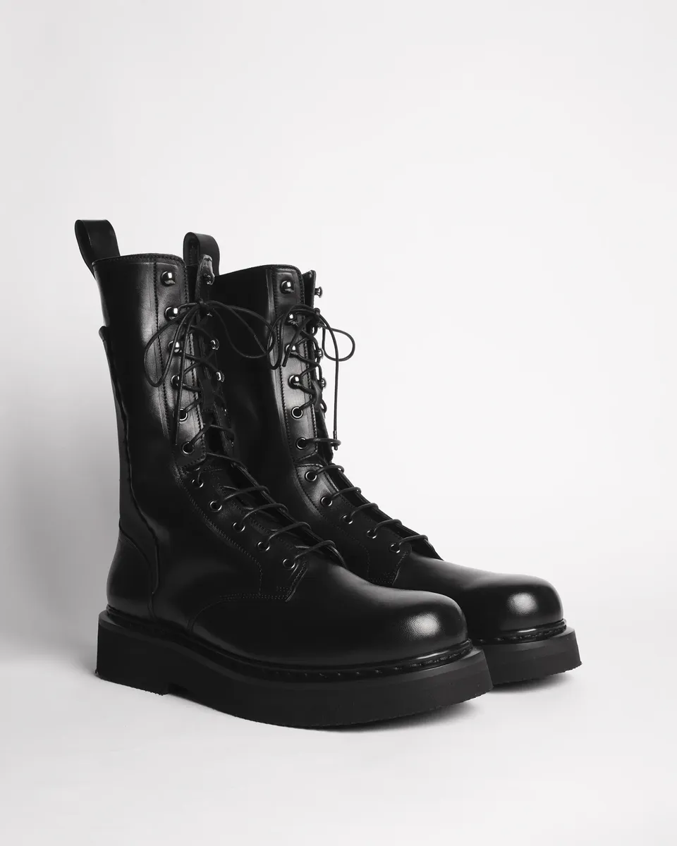 Premiata 018 boots homme cuir lacets Italie