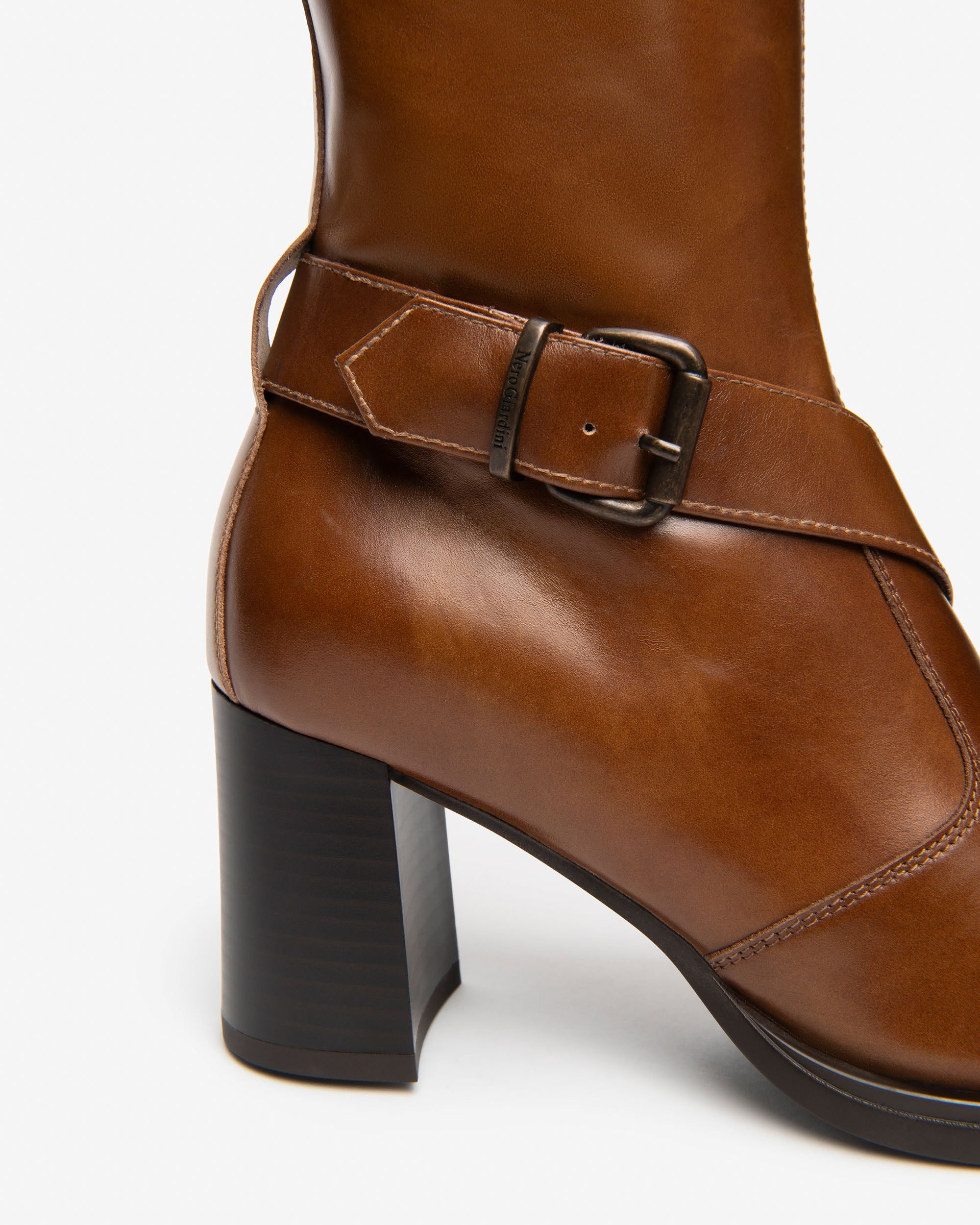 Nero Giardini Boots bottes cuir femme talon 75 mm