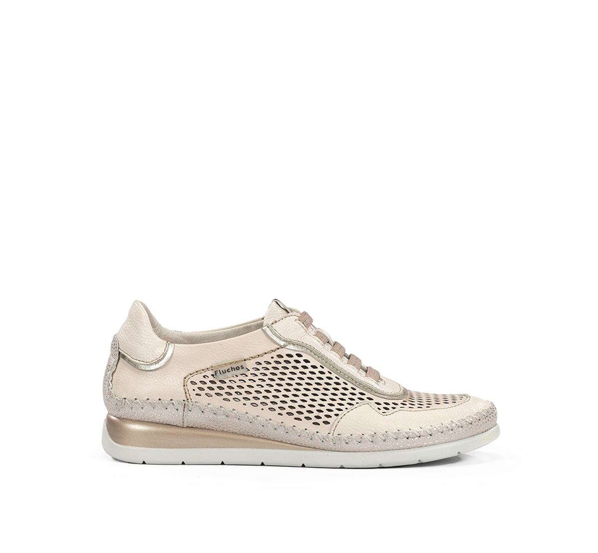 Fluchos Sella F2143 baskets femme taupe compensées