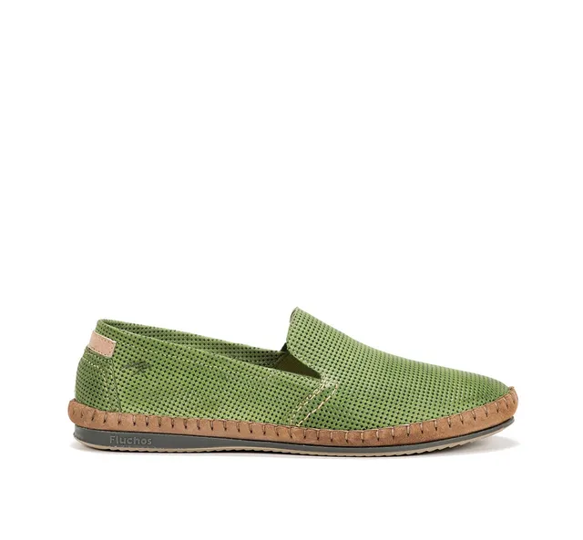Fluchos Slip On Bahamas 8674 mocassins vert homme cuir