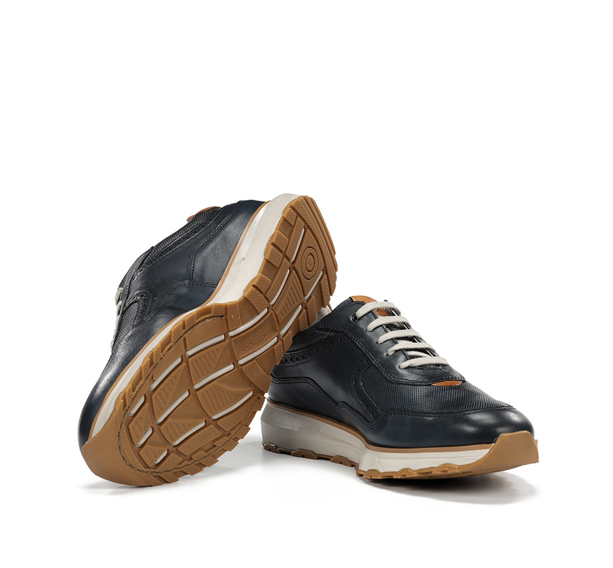 Fluchos Walter F2090 basket bleu cuir homme