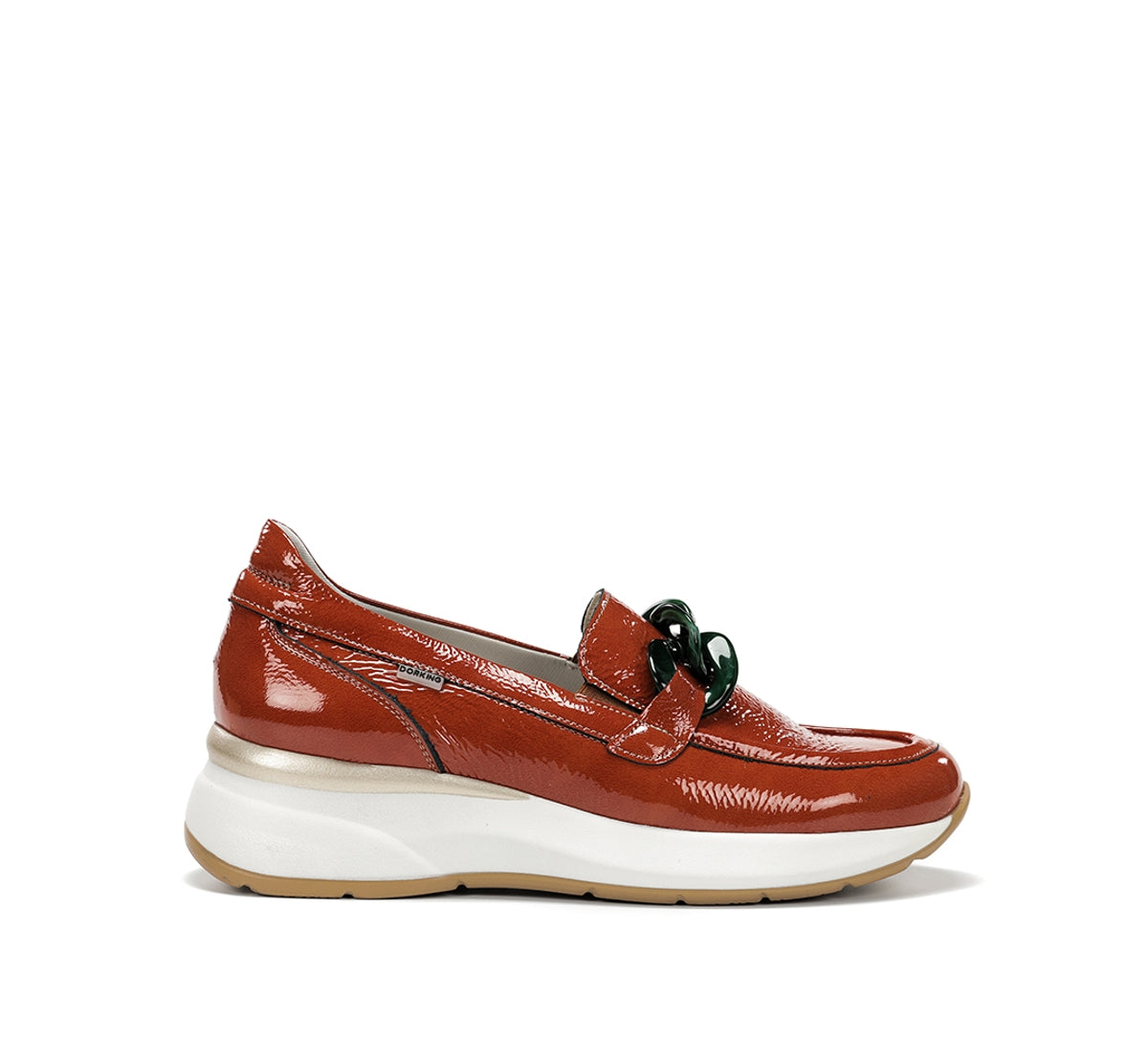 Dorking Flix D9671 mocassin femme orange confort