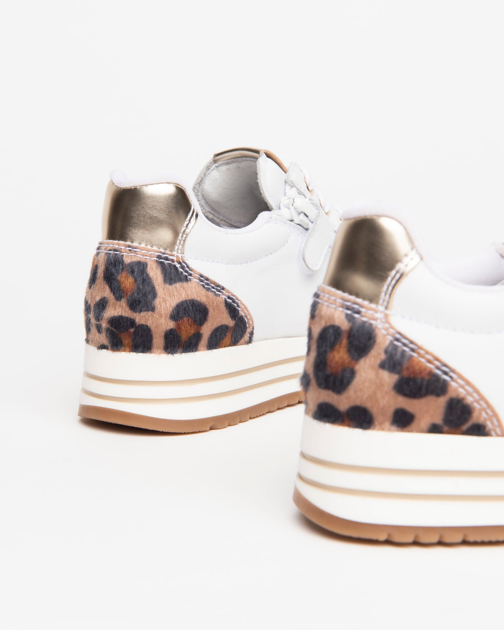 Nero Giardini Sneakers baskets cuir fille zip cœur