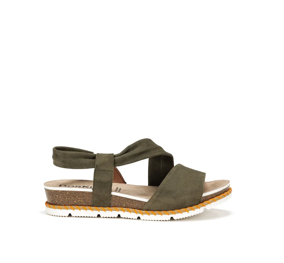 Dorking by Fluchos Sport D9324 sandale verte femme cuir
