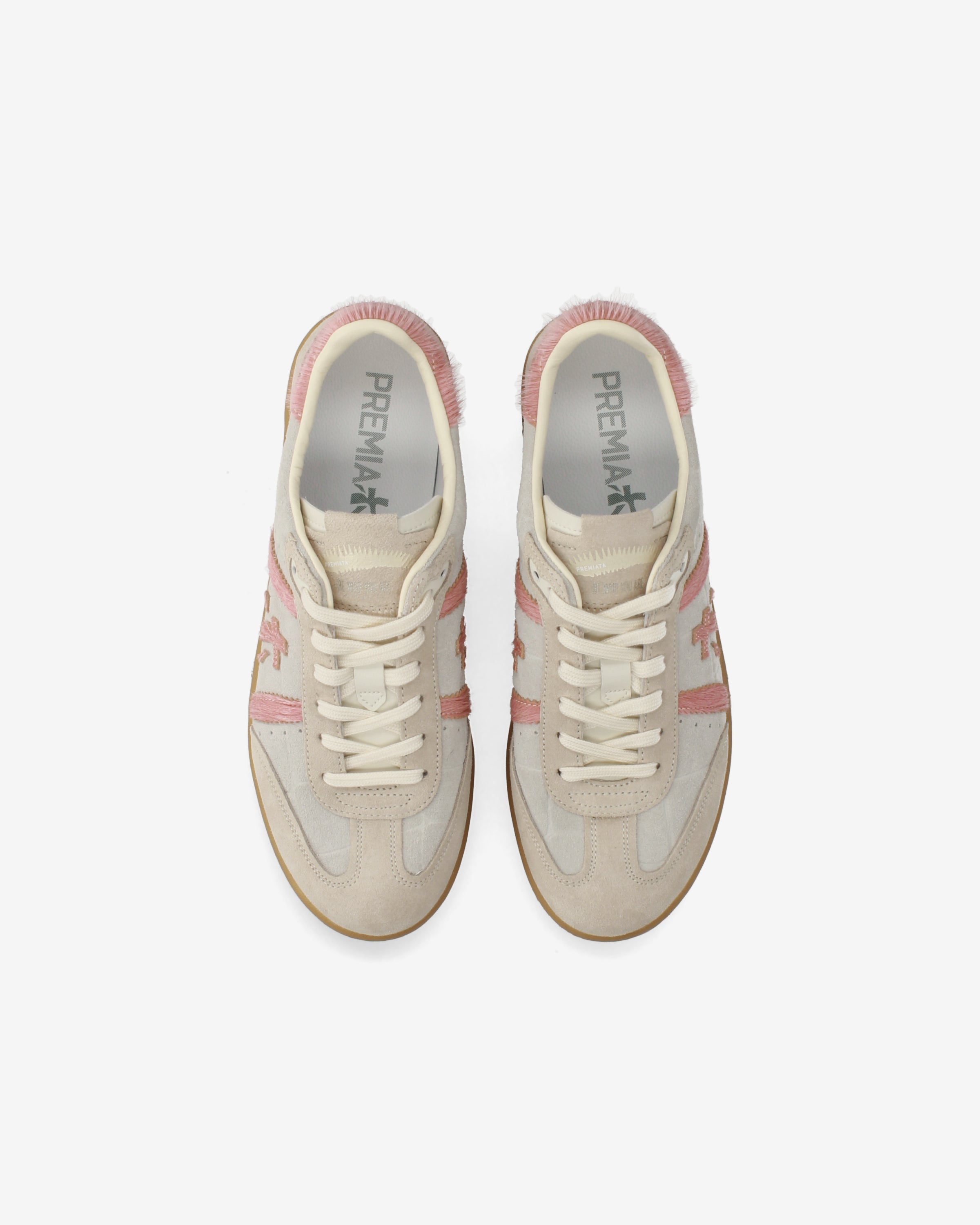 Premiata Bonnied 8574 baskets femme beige rose daim