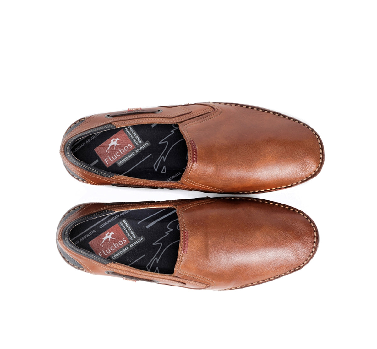 Fluchos Mariner 9883 slip-on homme marron sans lacet