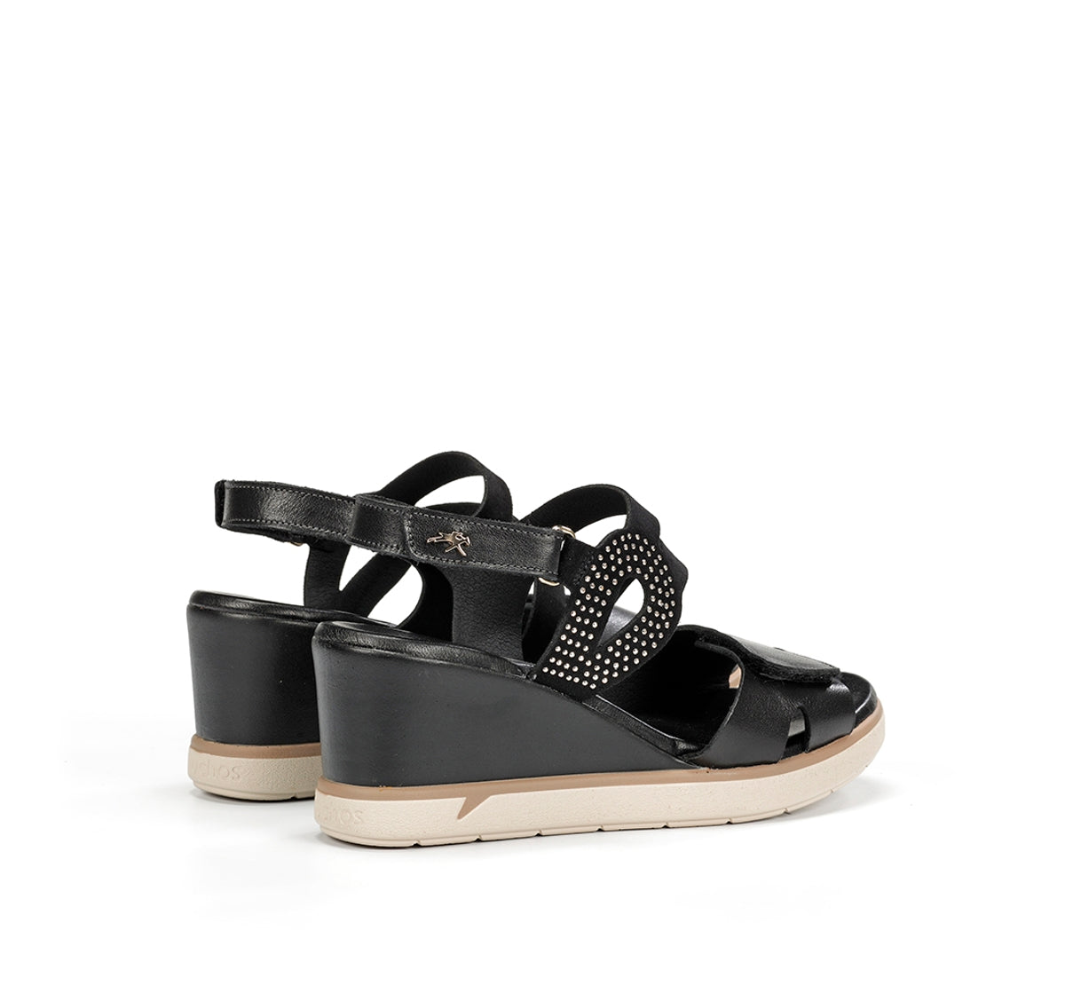 Fluchos Smash F2169 sandales noir femme compensées