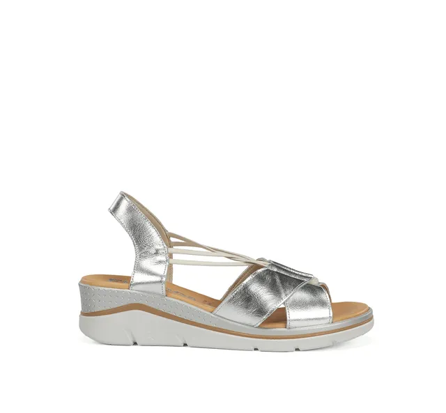 Fluchos Fire F2429 sandales femme argent compensées