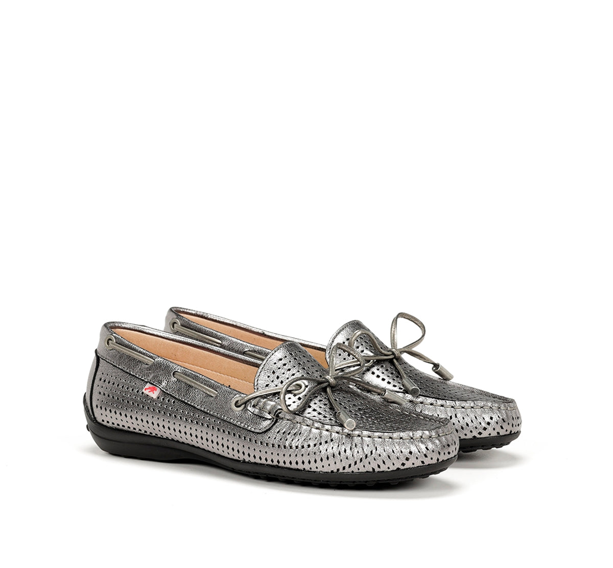Fluchos Bruni F1428 mocassin argent cuir femme