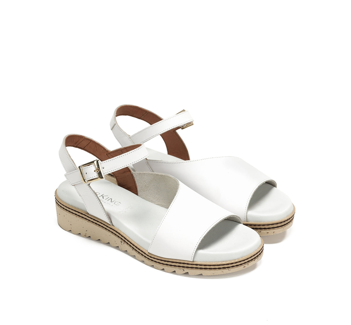 Dorking Espe D8771 sandales femme blanc velcro