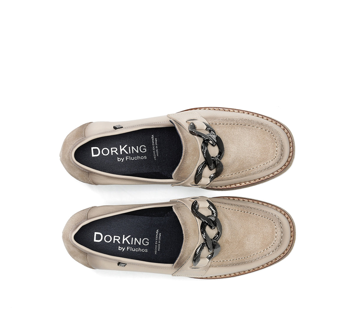 Dorking by Fluchos Oprah D9193 mocassin femme taupe