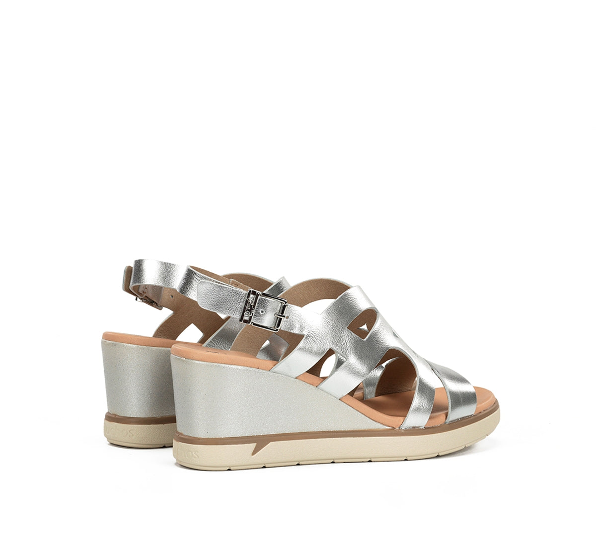 Fluchos Smash F1974 sandales argent femme compensé