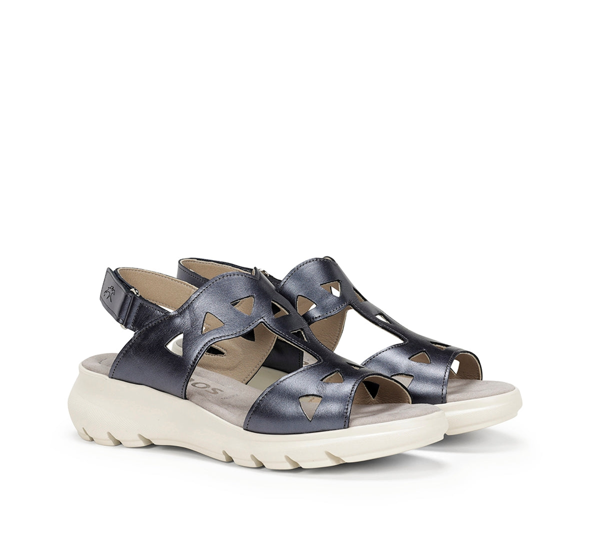 Fluchos Lua F1657 sandales femme bleu compensé