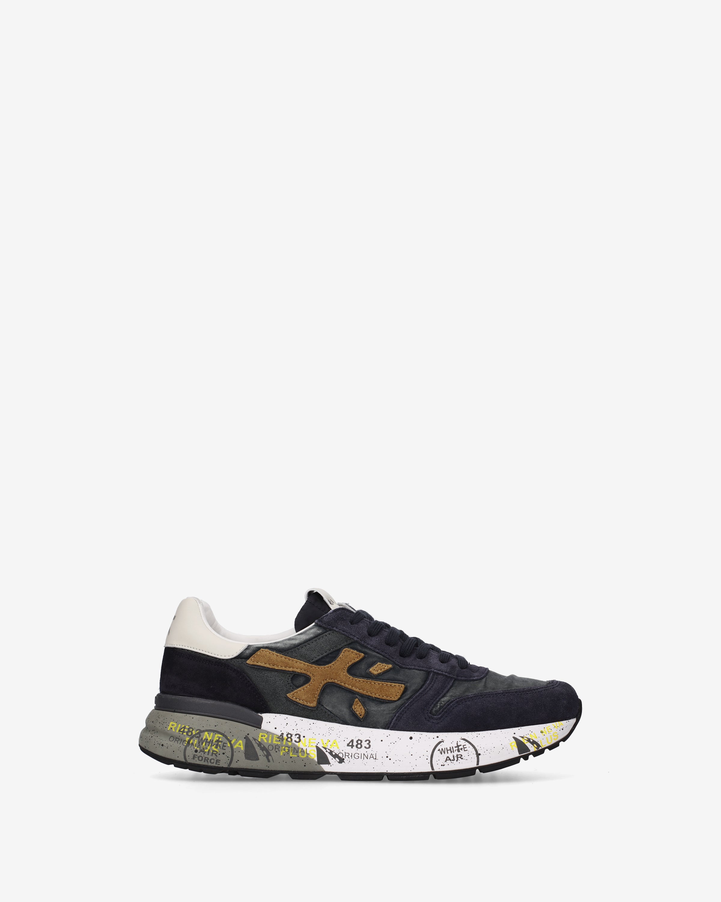 Premiata Mick 8435 baskets bleu nuit daim