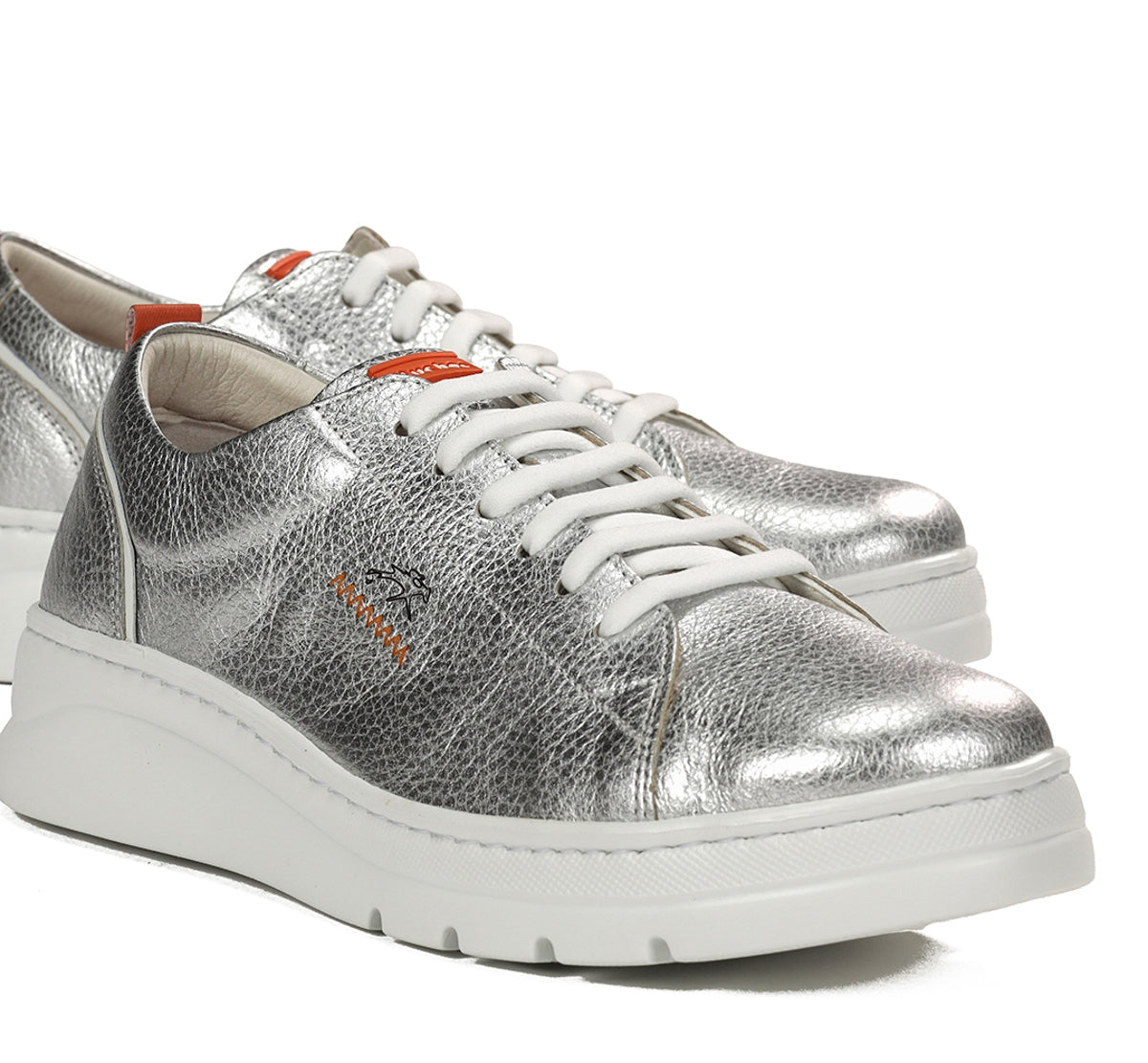 Fluchos Pompas F1917 baskets femme argent cuir