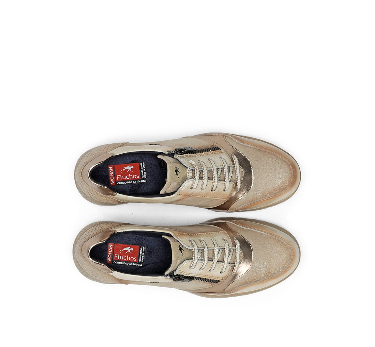 Fluchos Live F2248 baskets femme taupe compensé