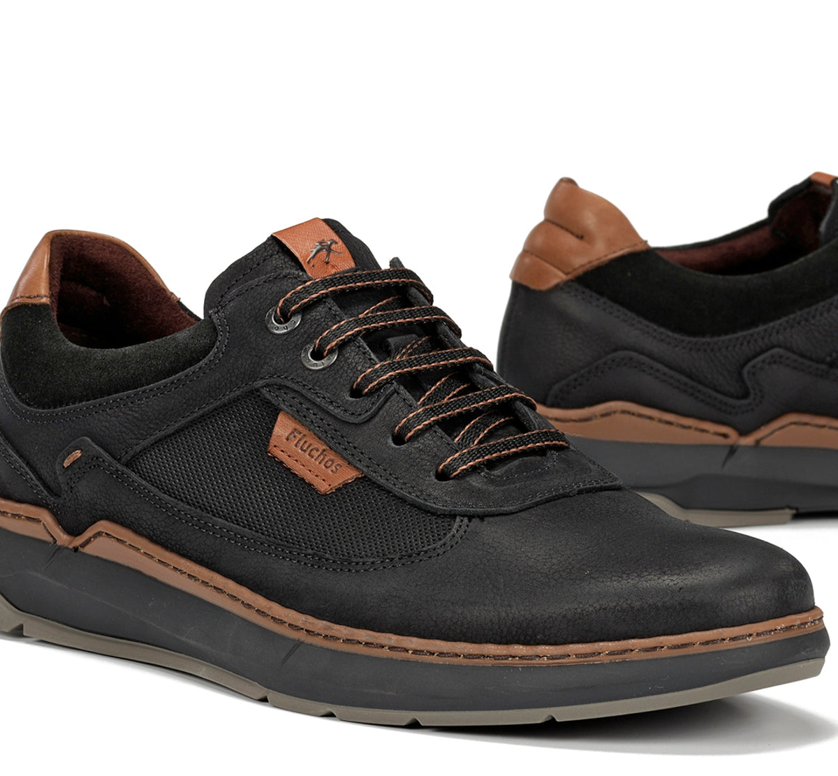 Fluchos Jeff F2277 derbies noir cuir homme