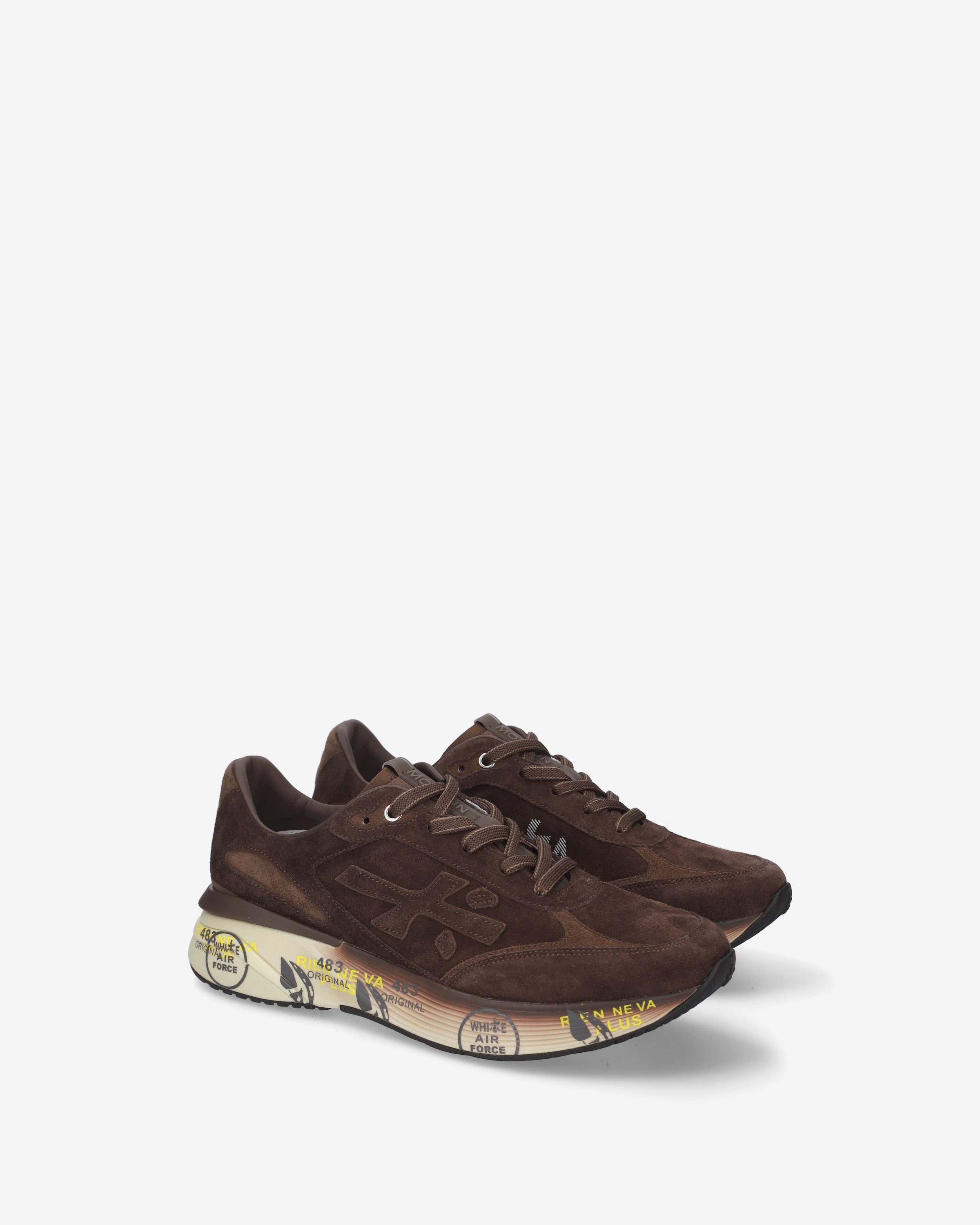 Premiata Moerun 8636 baskets daim marron foncé