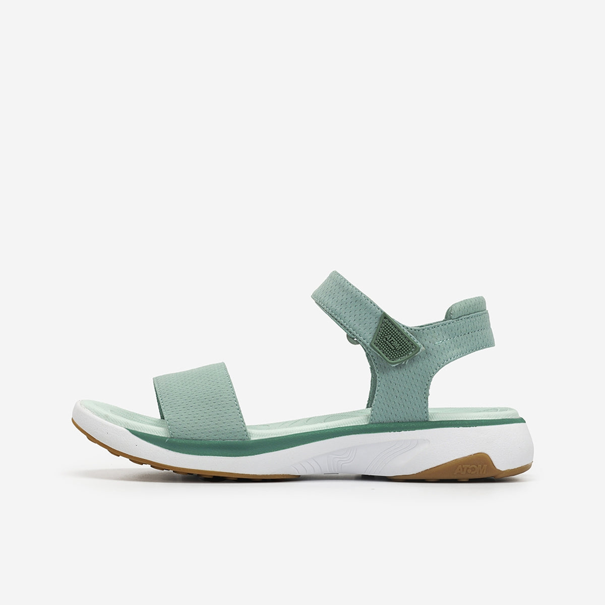 Atom Energy AT183 sandales femme vert tissu
