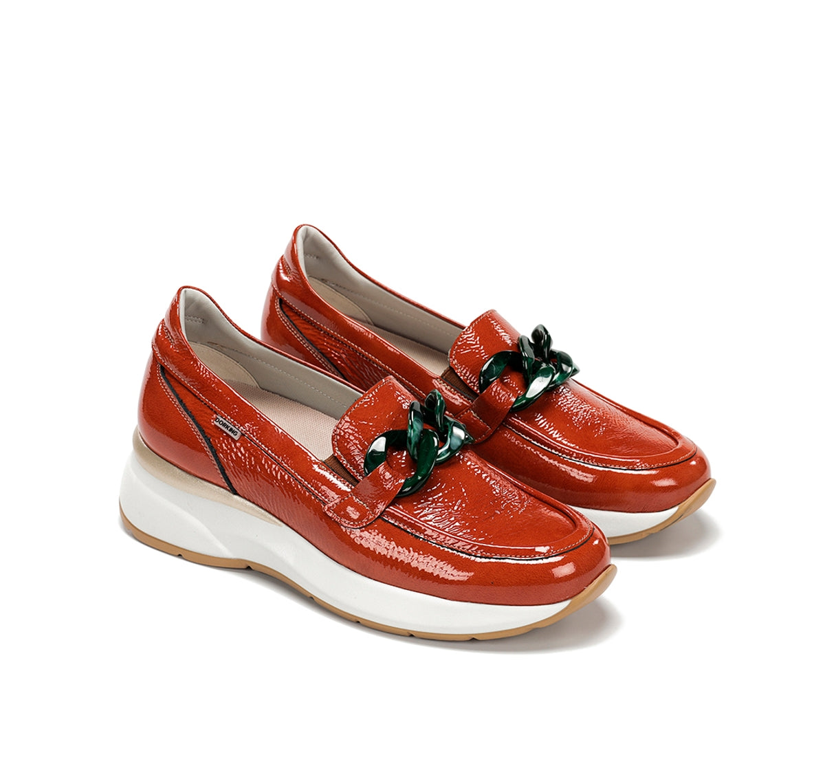Dorking Flix D9671 mocassin femme orange confort