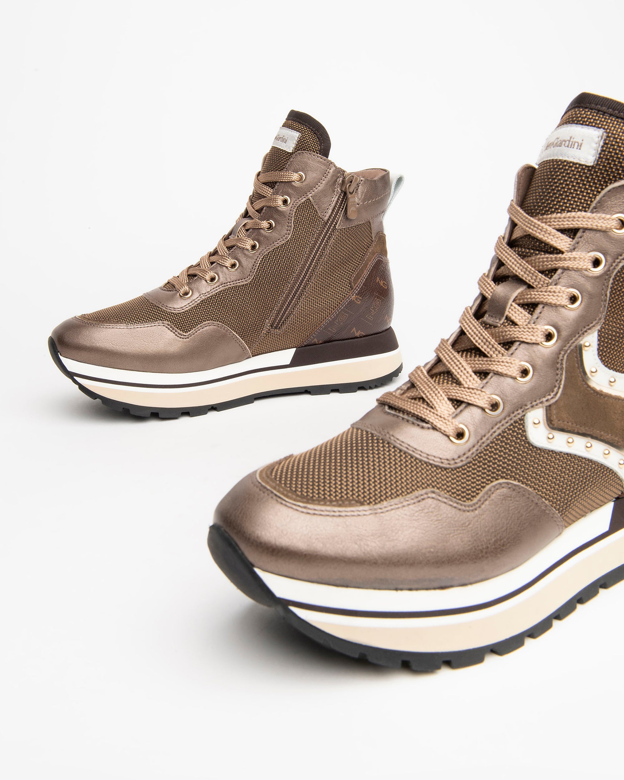 Nero Giardini Sneakers montantes cuir femme zip