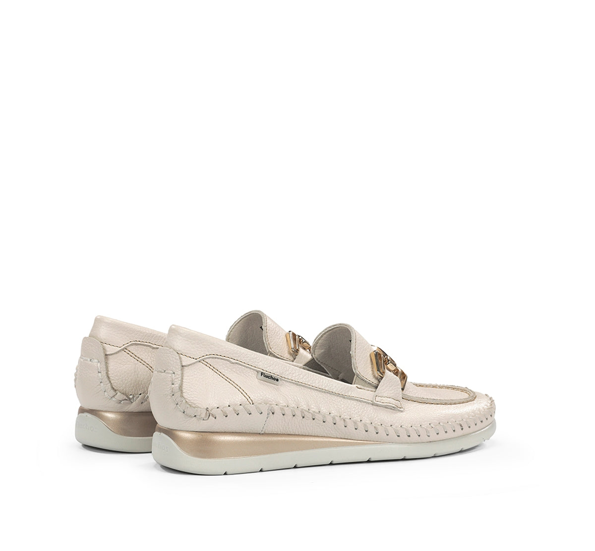 Fluchos Sella F2141 mocassin taupe femme cuir compense
