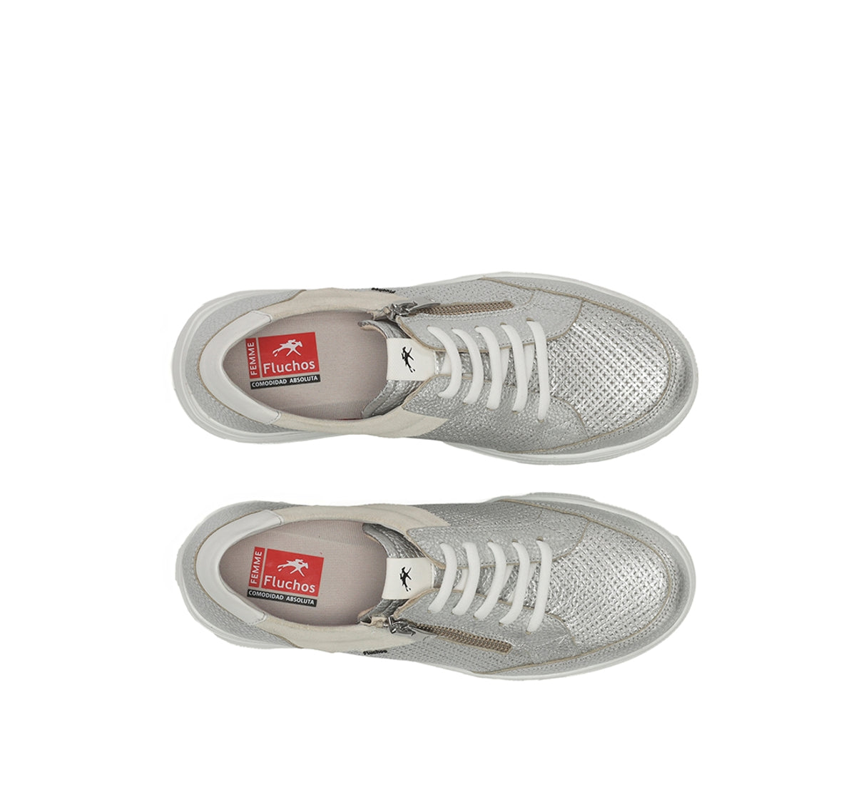 Fluchos Aqua F2173 basket argent compensée femme