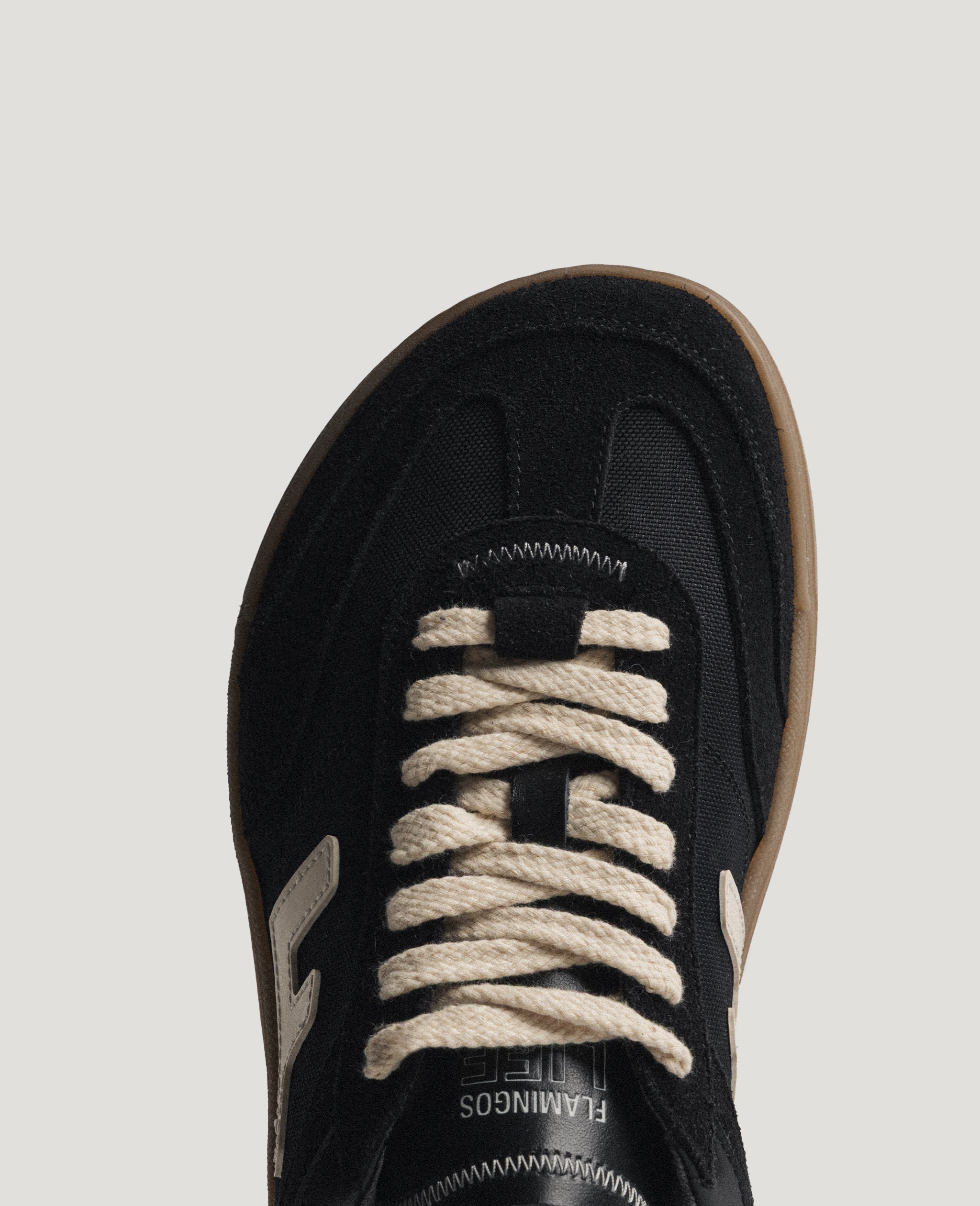 Flamingos Life Zero Tennis Black Gum chaussures barefoot noir