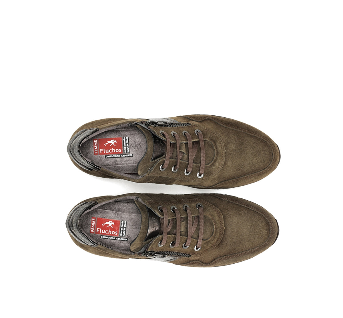 Fluchos Meryl F1619 baskets vert semelle crantée
