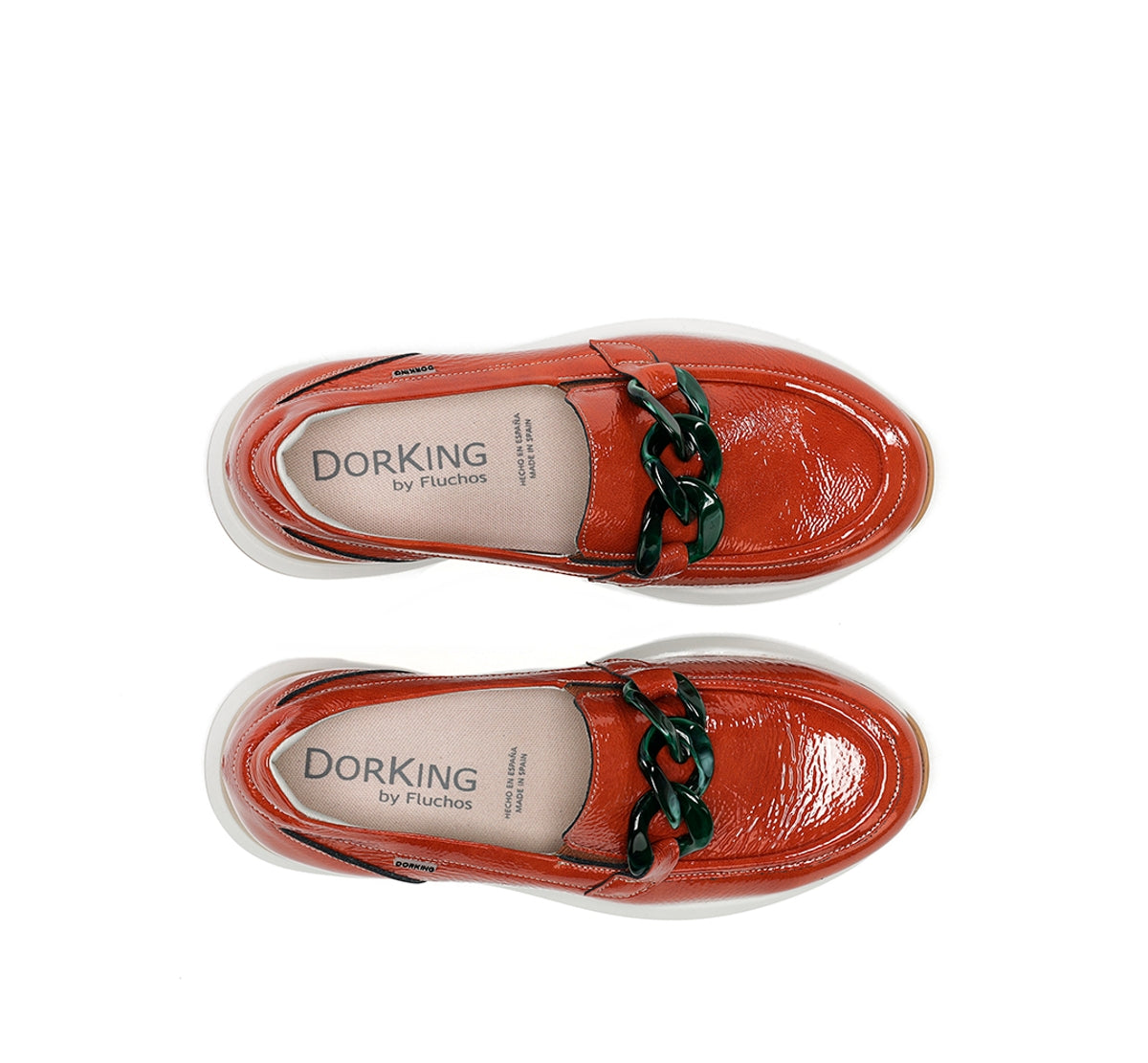 Dorking Flix D9671 mocassin femme orange confort