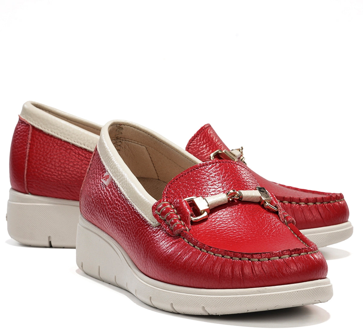 Fluchos Fluvia F2421 mocassin rouge femme cuir