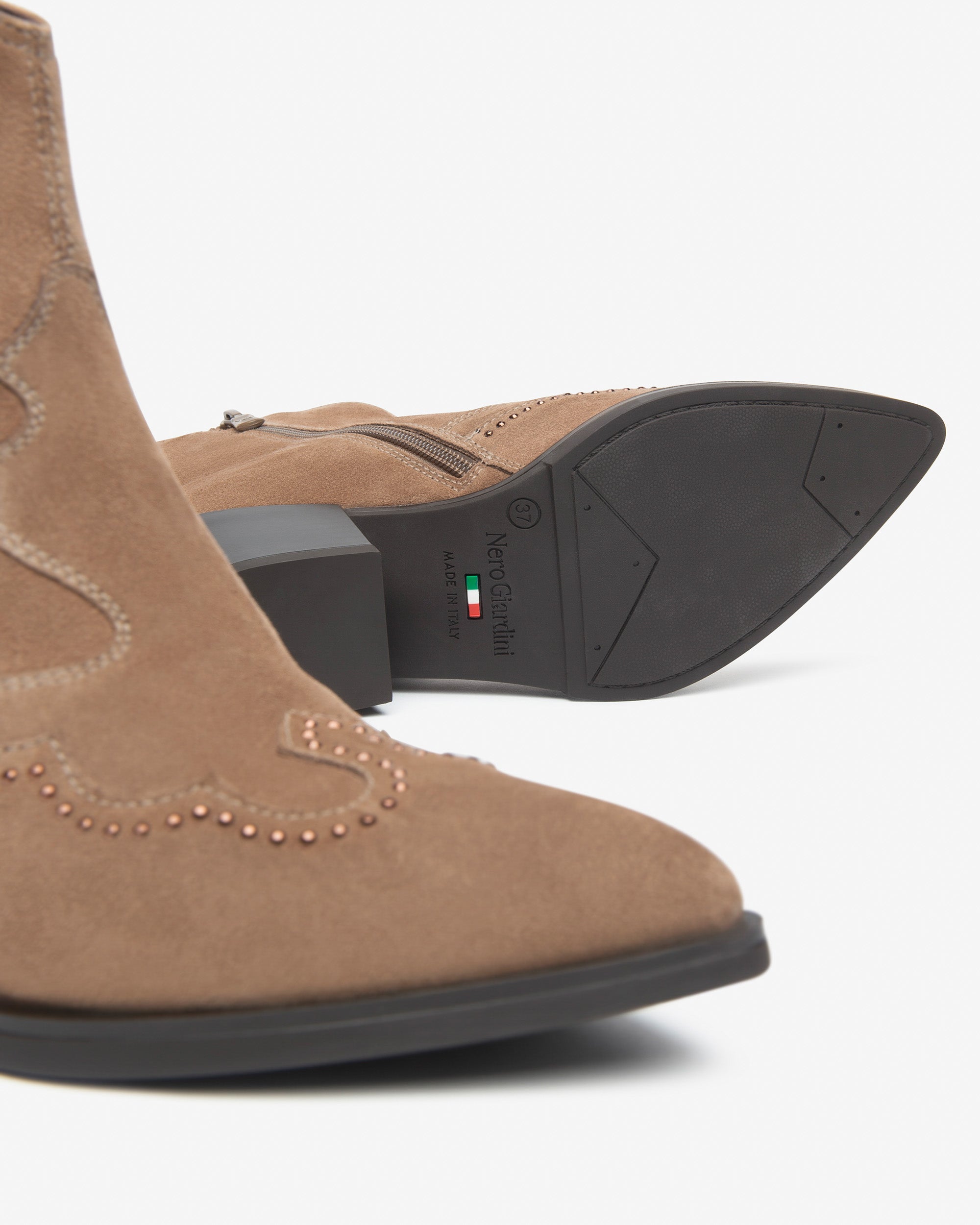 Nero Giardini Ankle Boots Santiags Daim Femme Zip