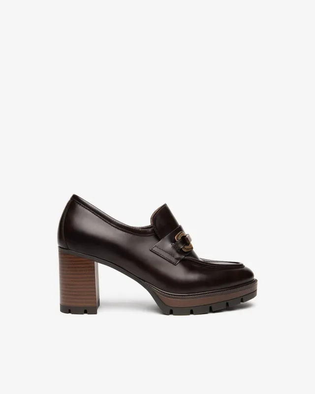 Nero Giardini Loafers Mocassins Cuir Femme Talon 80