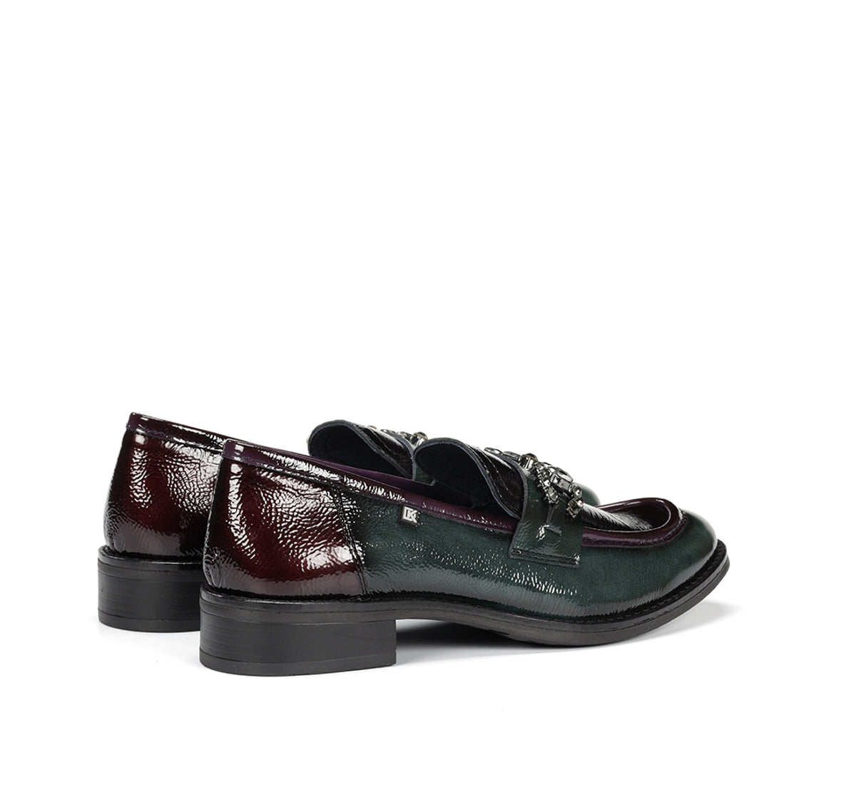 Dorking by Fluchos Harvard D9118 mocassin vert femme