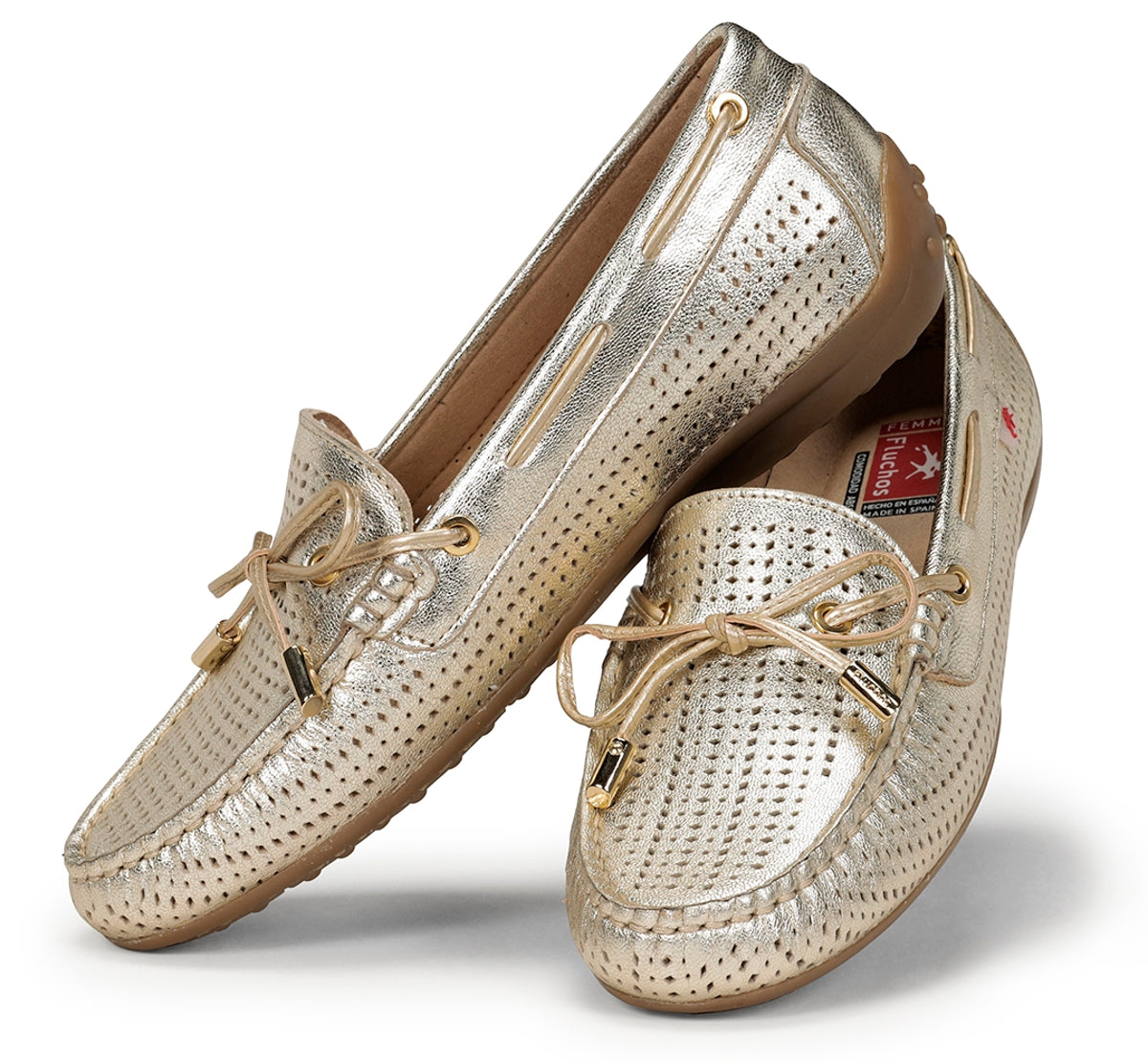 Fluchos Bruni F1428 mocassin doré femme