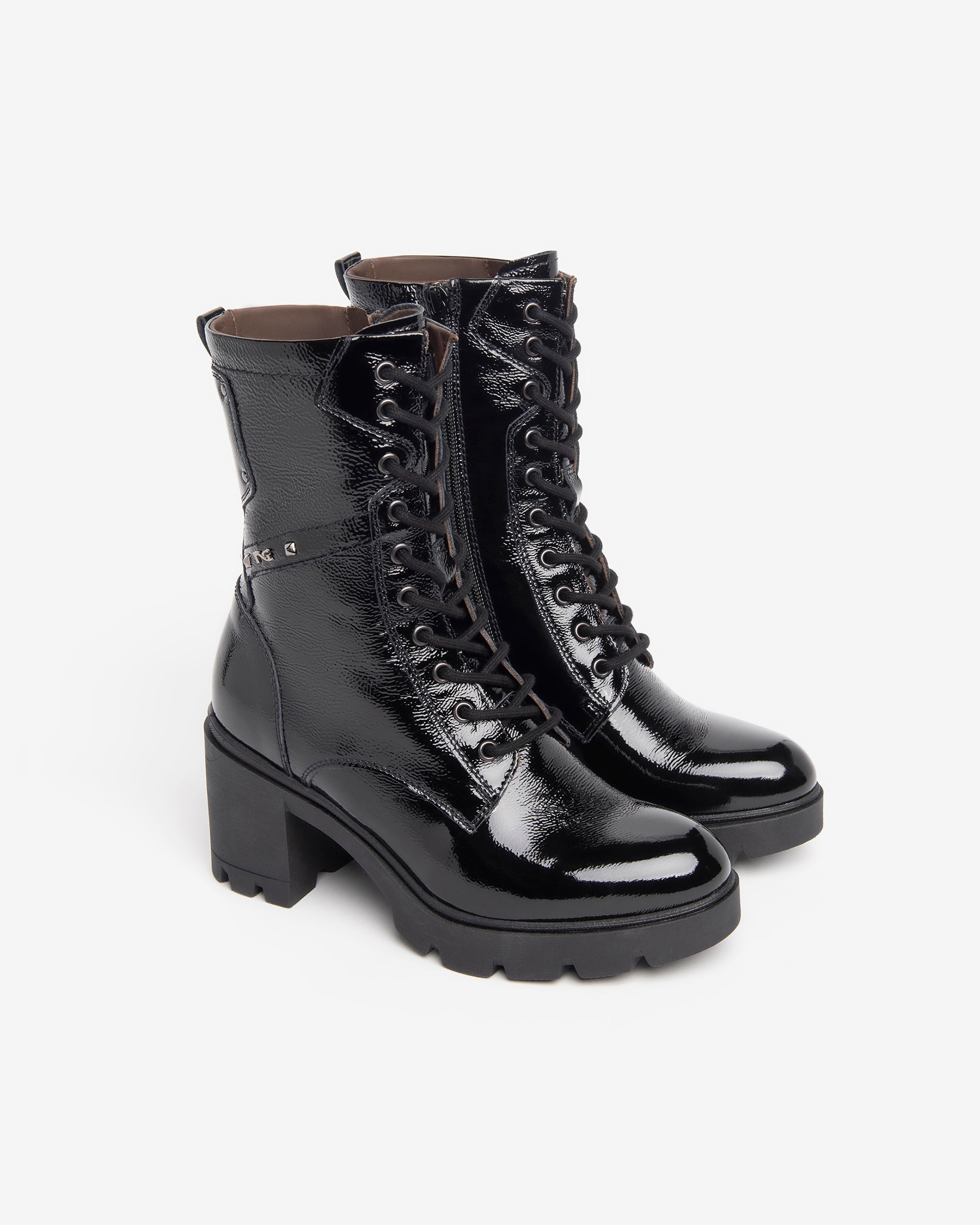 Nero Giardini Combat Boots bottines vernis femme hiver
