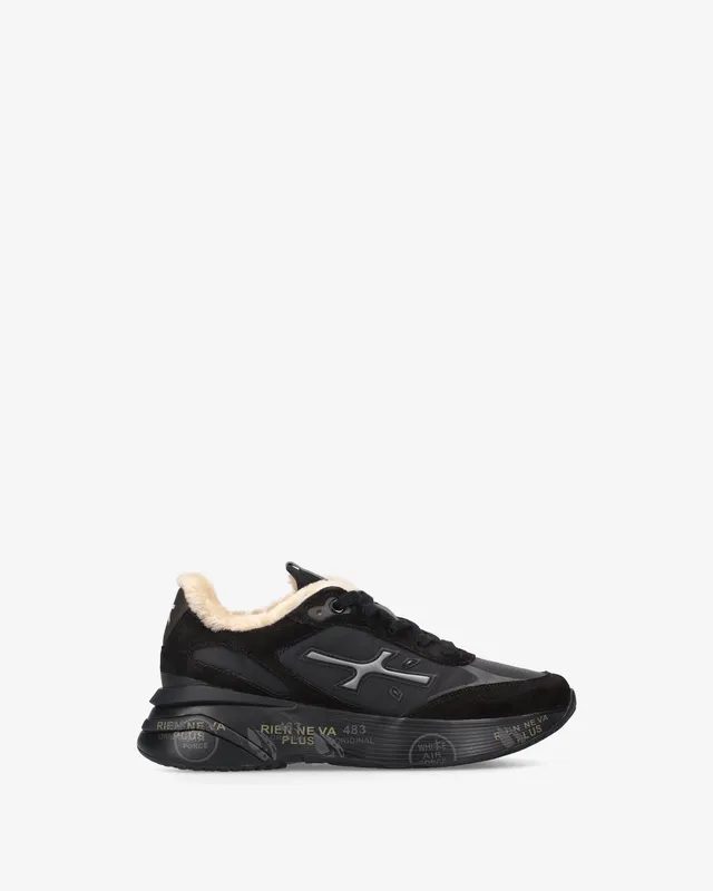 Premiata Moerund 7795m baskets femme noires fourrées