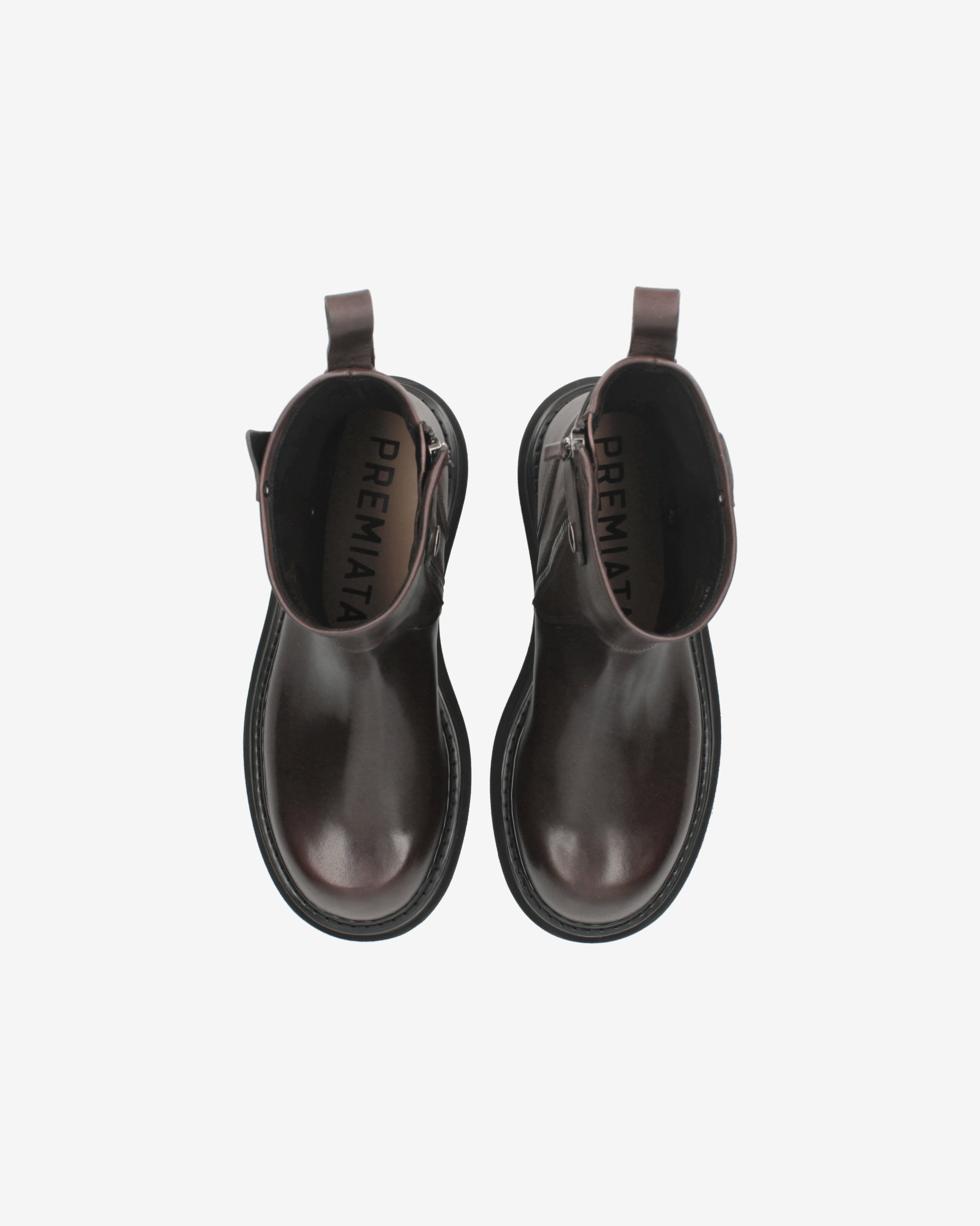 Premiata Boots Bottines Cuir Marron Homme Pointure 5 Zip