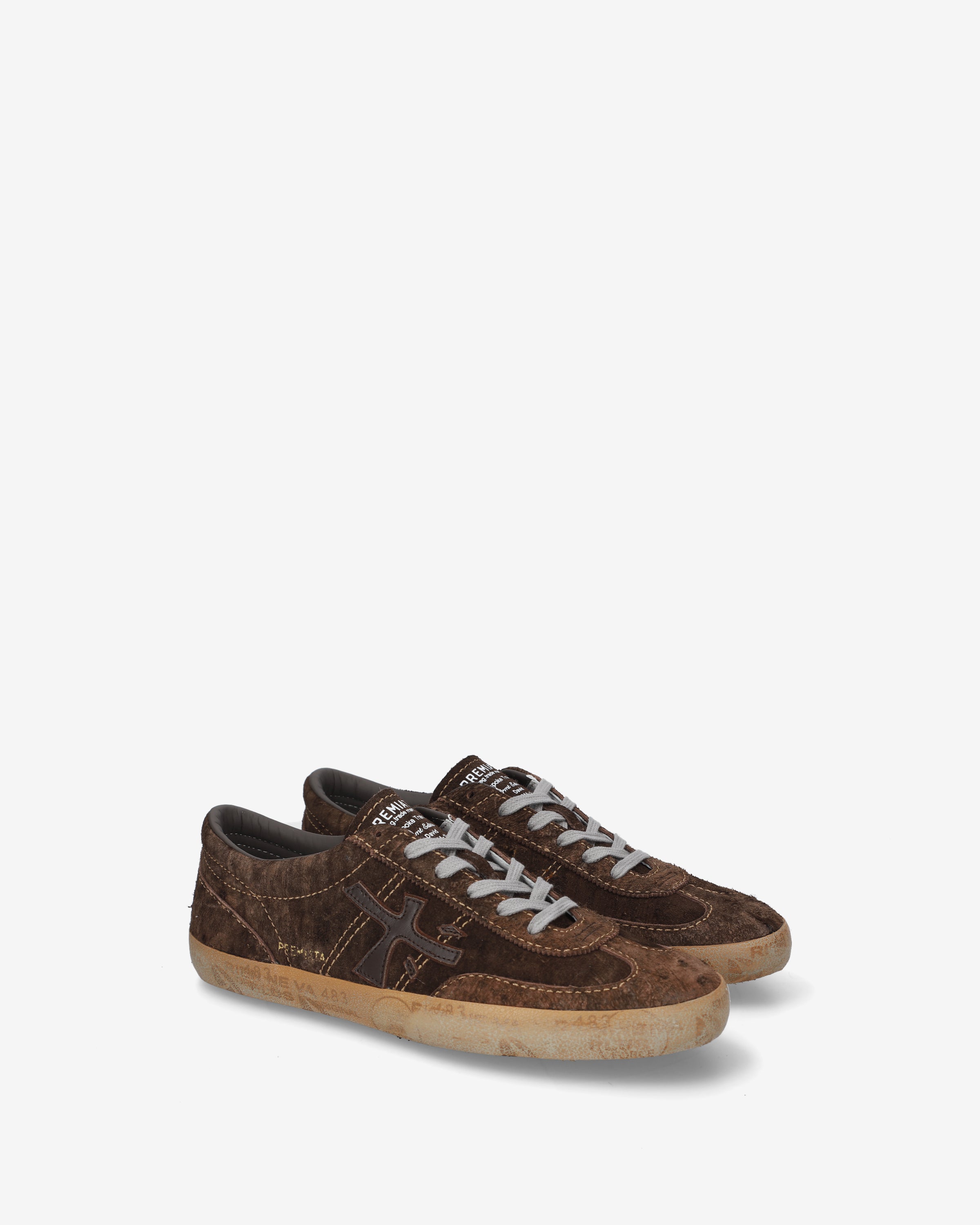 Premiata David 8601 sneakers homme marron foncé cuir
