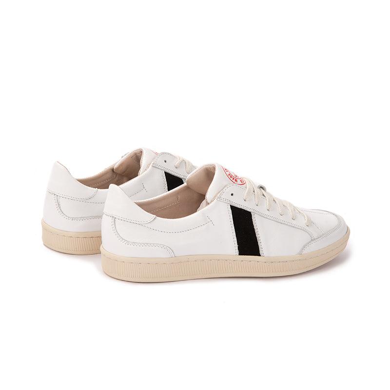 SAWA Lafrica Leather White Blue chaussure cuir blanc bleu