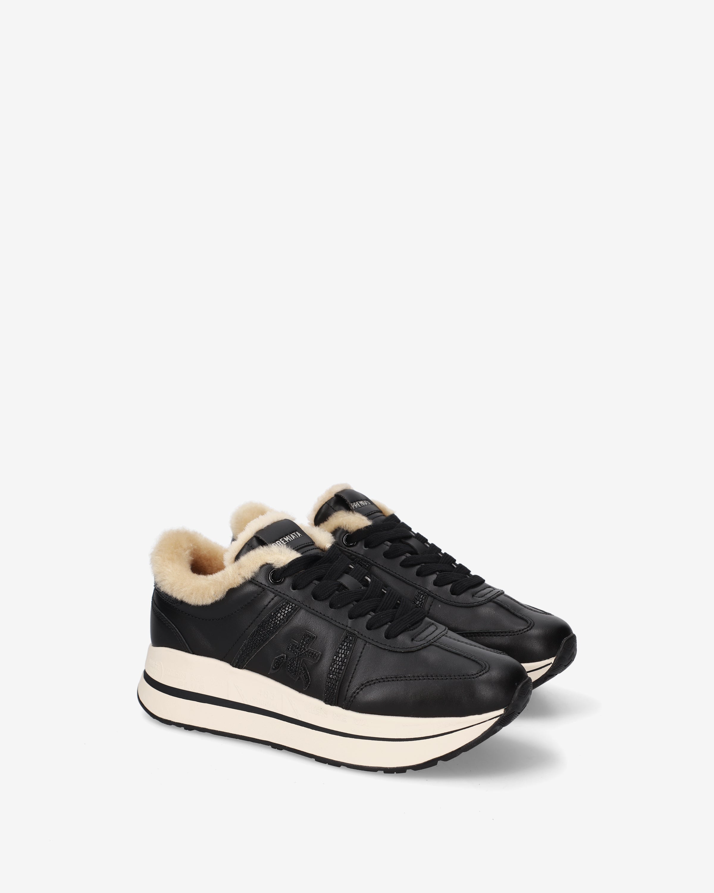 Premiata Bethcoin 8503M sneakers femme cuir noir plateforme