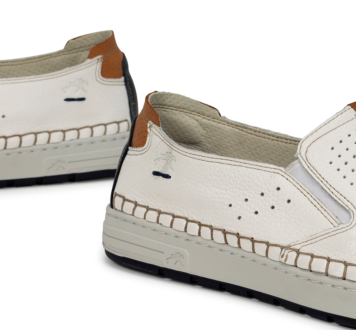 Fluchos Lester F1719 slip on blanc homme sans lacets