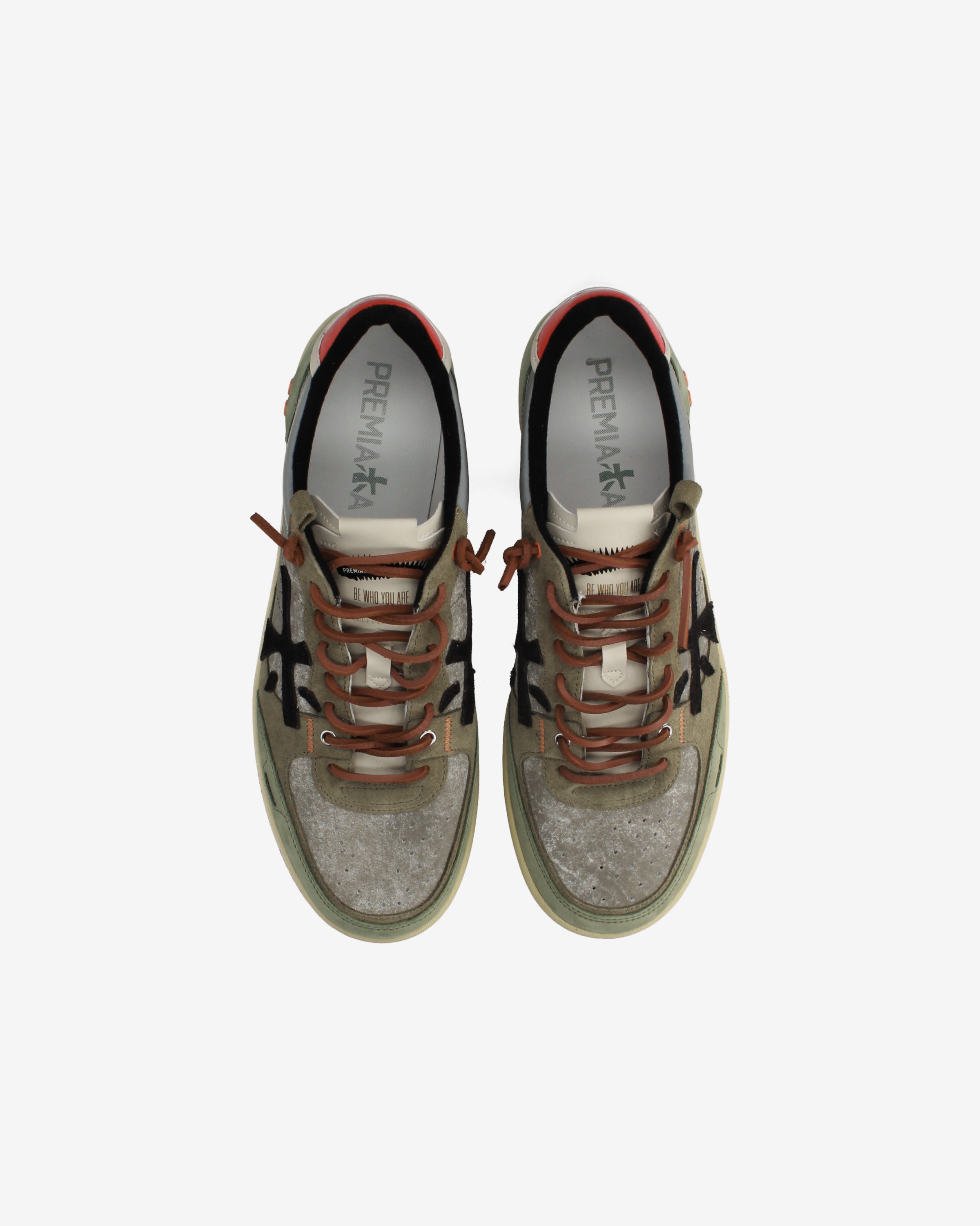 Premiata Bskt Clay 7845 sneakers cuir gris sauge homme