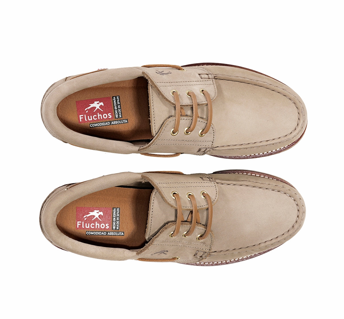 Fluchos Scott F0054 chaussure bateau taupe homme