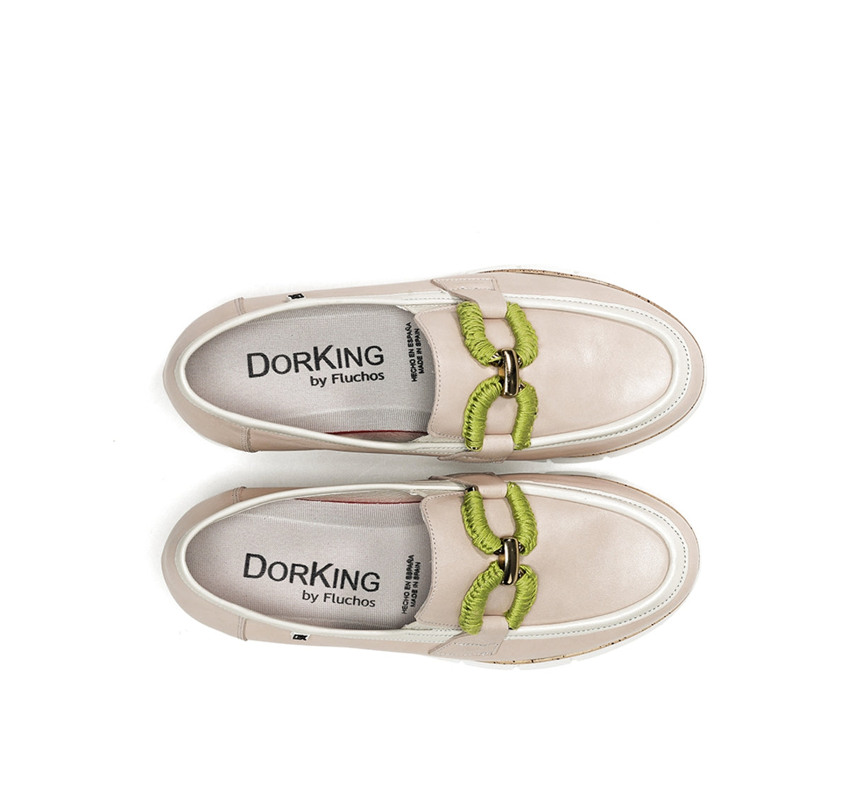 Dorking India D9298 mocassins femme nude confort