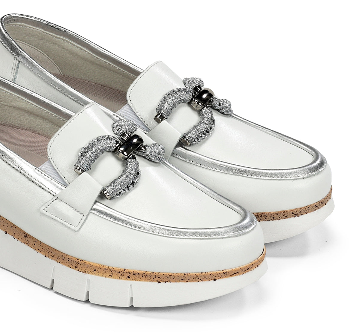Dorking by Fluchos India D9298 mocassins blanc femme cuir